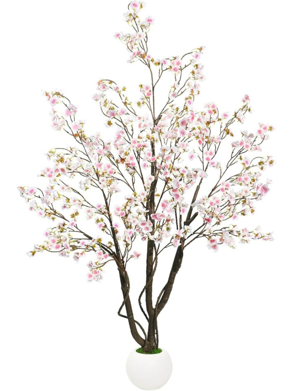 5FT Pink Artificial Cherry Blossom Tree | Faux Floral Floor Decor, Home Accent